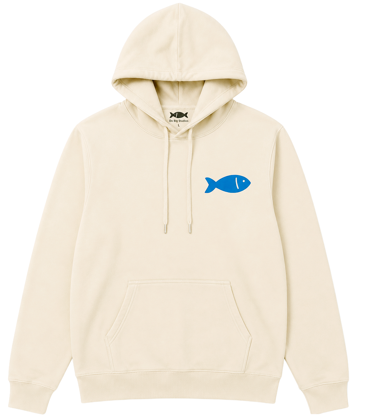 LICENSED DO BIG STUDIOS GRAPHIC HOODIE NATURAL - CRMBLU