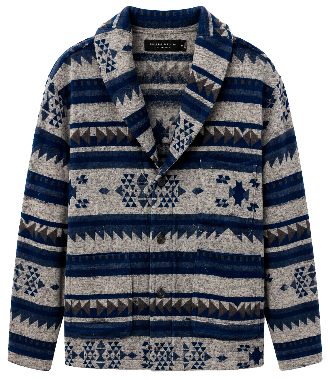 JUNK FOOD UNISEX CARDIGAN SWEATER BLUE INDIGO - 12MJK609