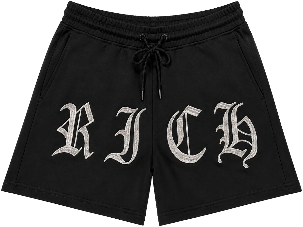 REBEL MINDS NYLON TRACK SHORTS BLACK - 151-952