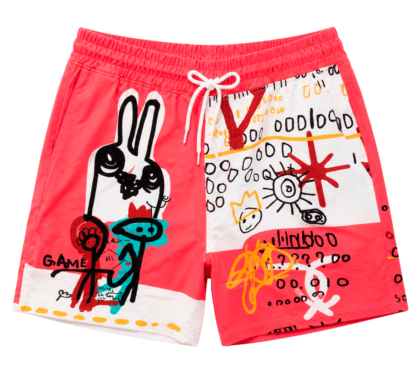REBEL MINDS GRAPHIC BOARD SHORTS CORAL - 151-927