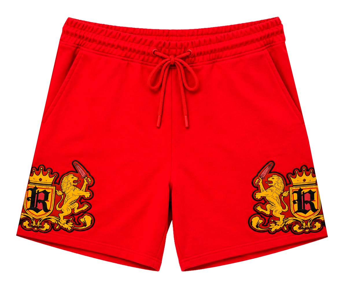 REBEL MINDS NYLON TRACK SHORTS RED - 151-951