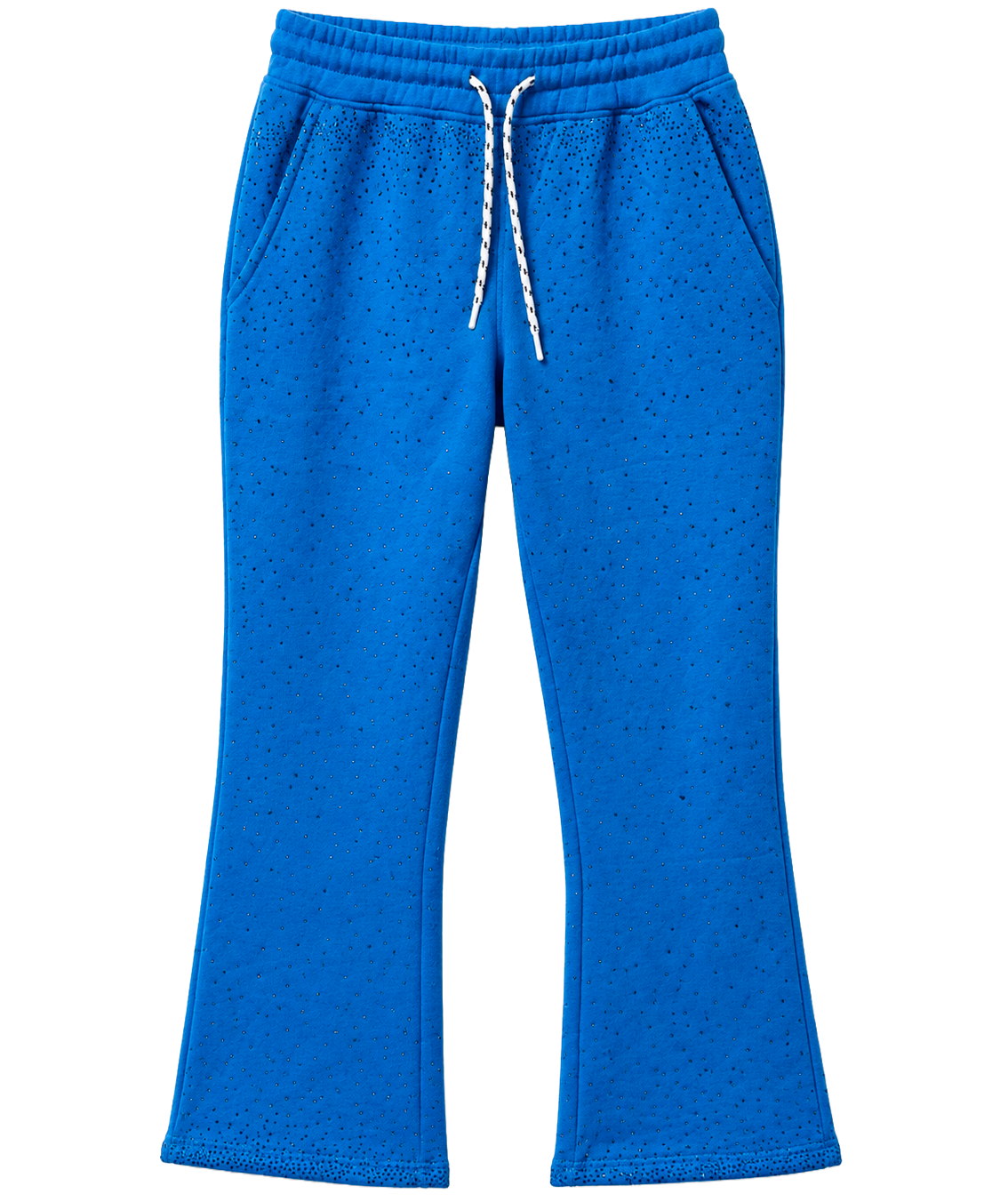 BEZALEL RHINESTONE STACKED FLAIR SWEATPANTS NEW BLUE - DOTS