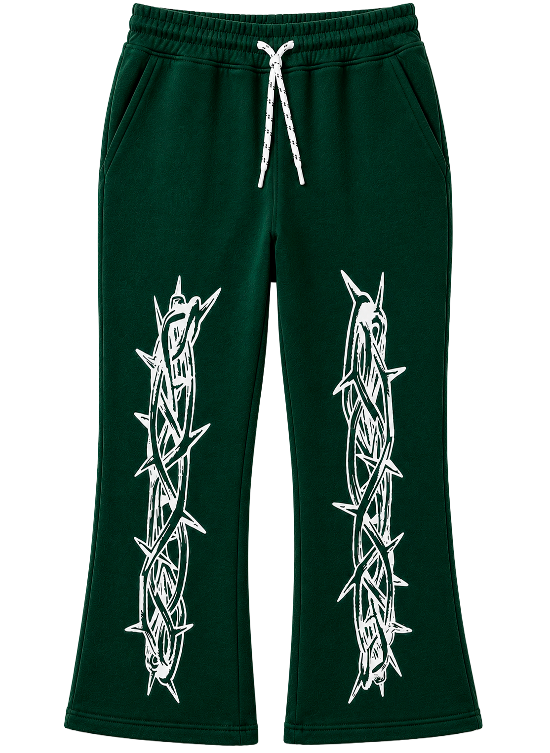 BEZALEL STACKED FLAIR SWEATPANTS FOREST GREEN - THORNS