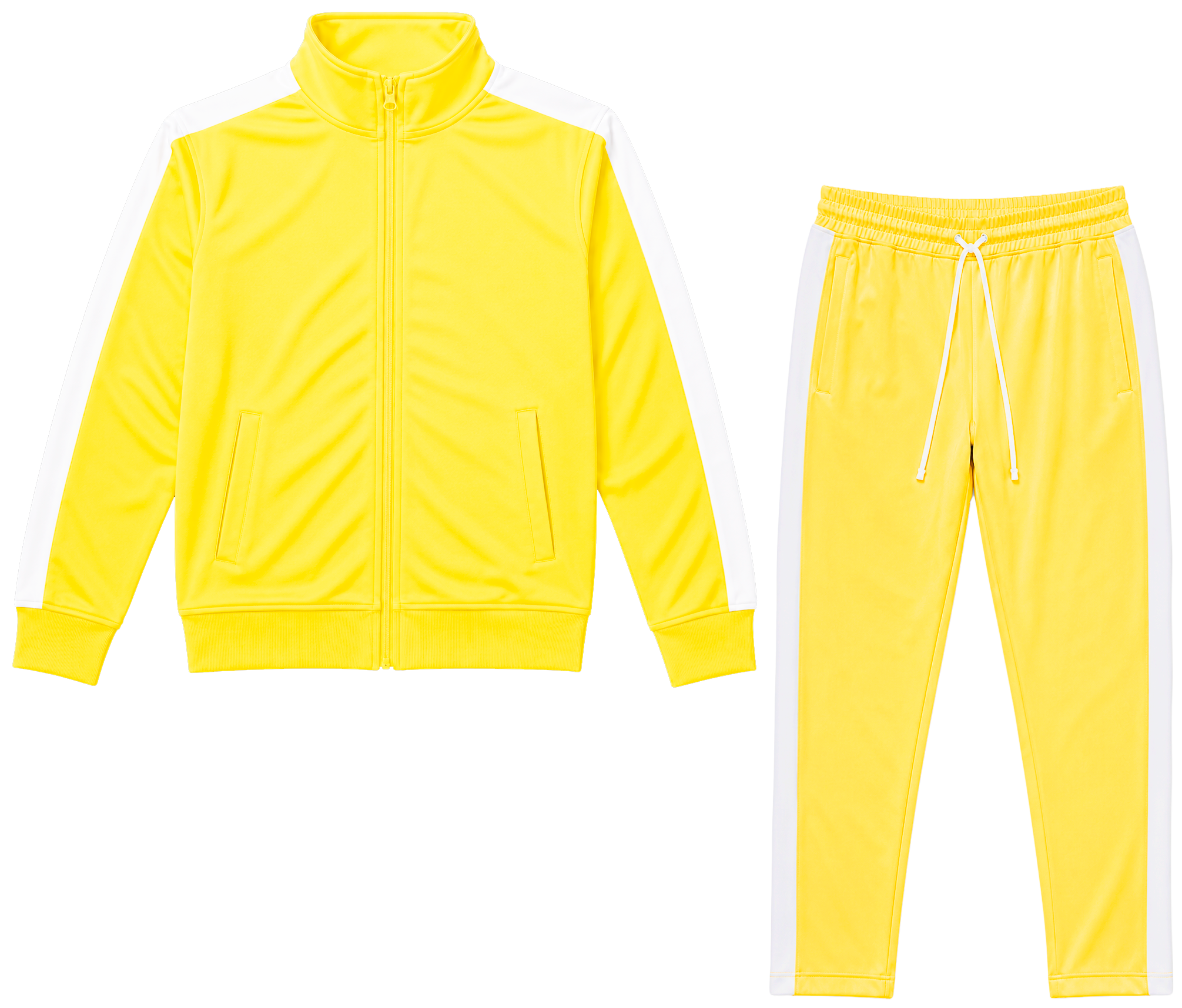 REBEL MINDS TRACK JACKET & PANTS SET NEON YELLOW - 100-802