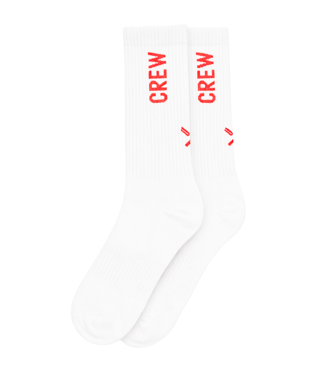 DISTORTED PEOPLE ATHLETIC CREW SOCKS WHT/RED - 2825