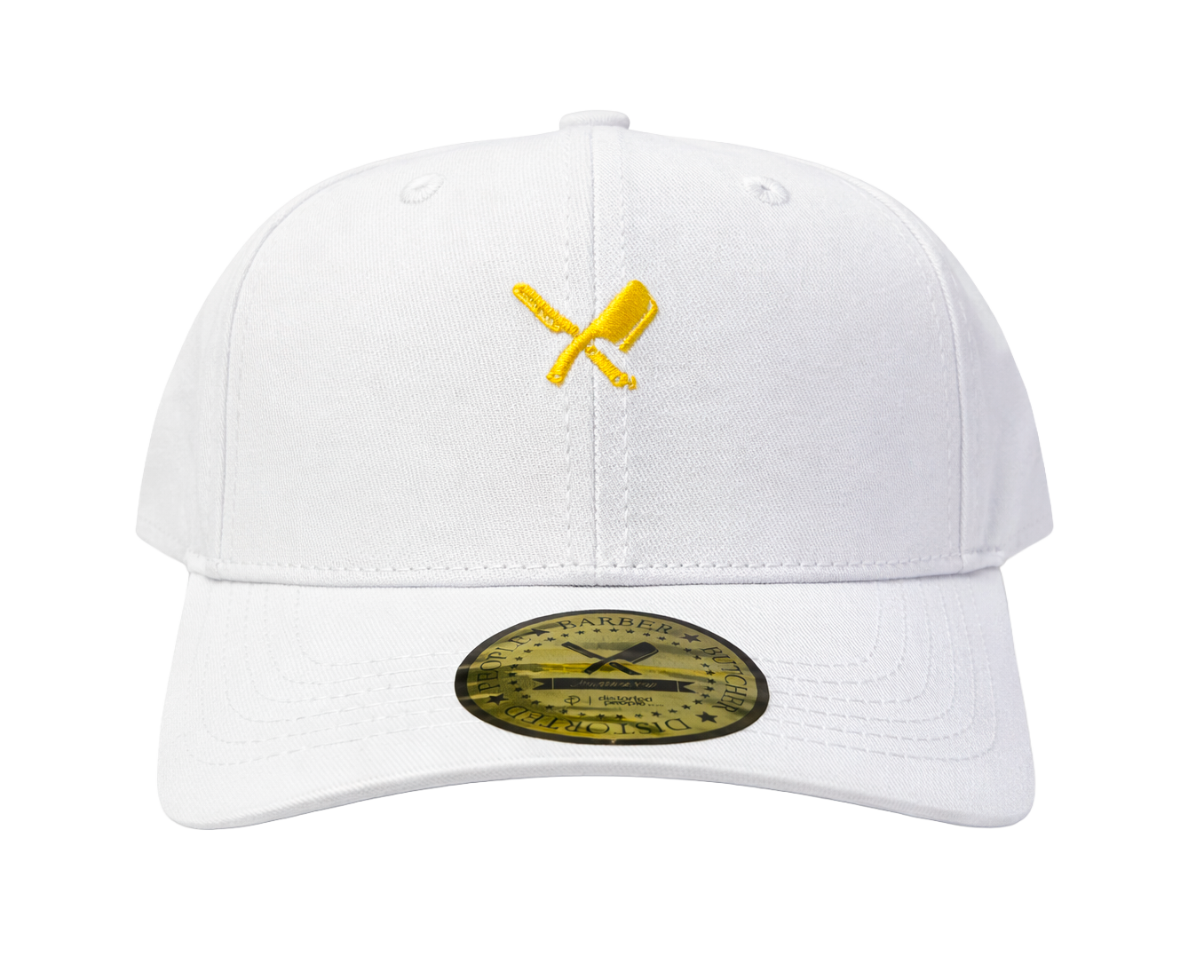 DISTORTED PEOPLE ONE INCH BLADES DAD HAT WHITE - 2535
