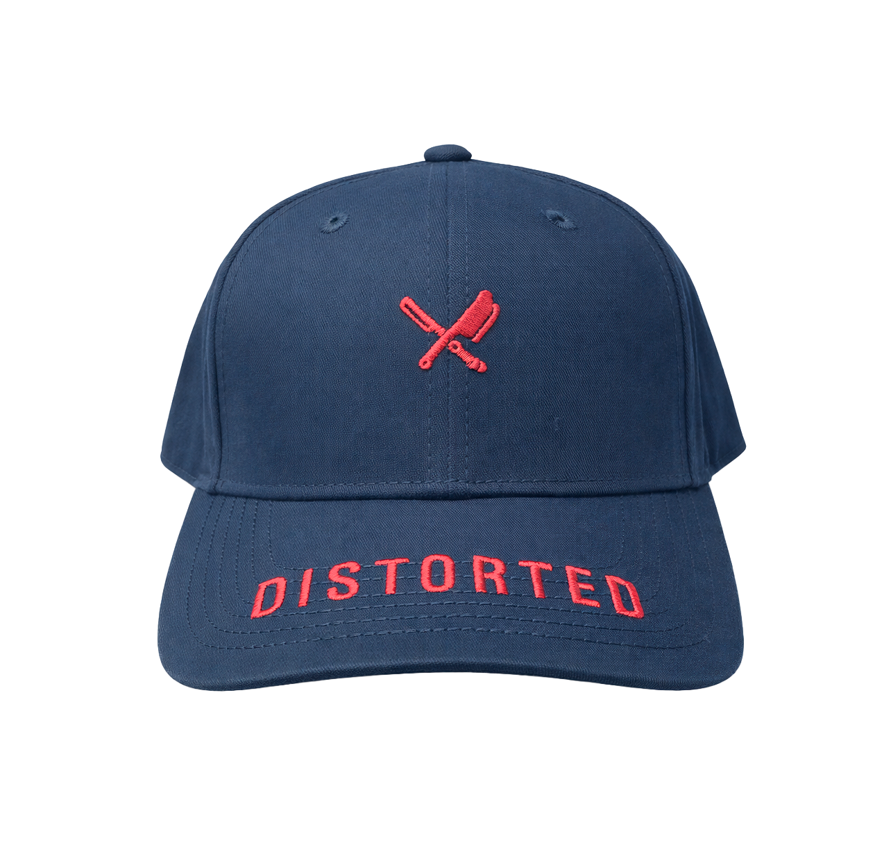 DISTORTED PEOPLE DISTORED BLADES DAD HAT NAVY/RED - 2537