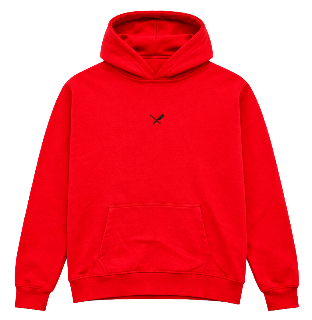 DISTORTED PEOPLE GRAPHIC HOODIE RED/BLK/WHITE - 3565