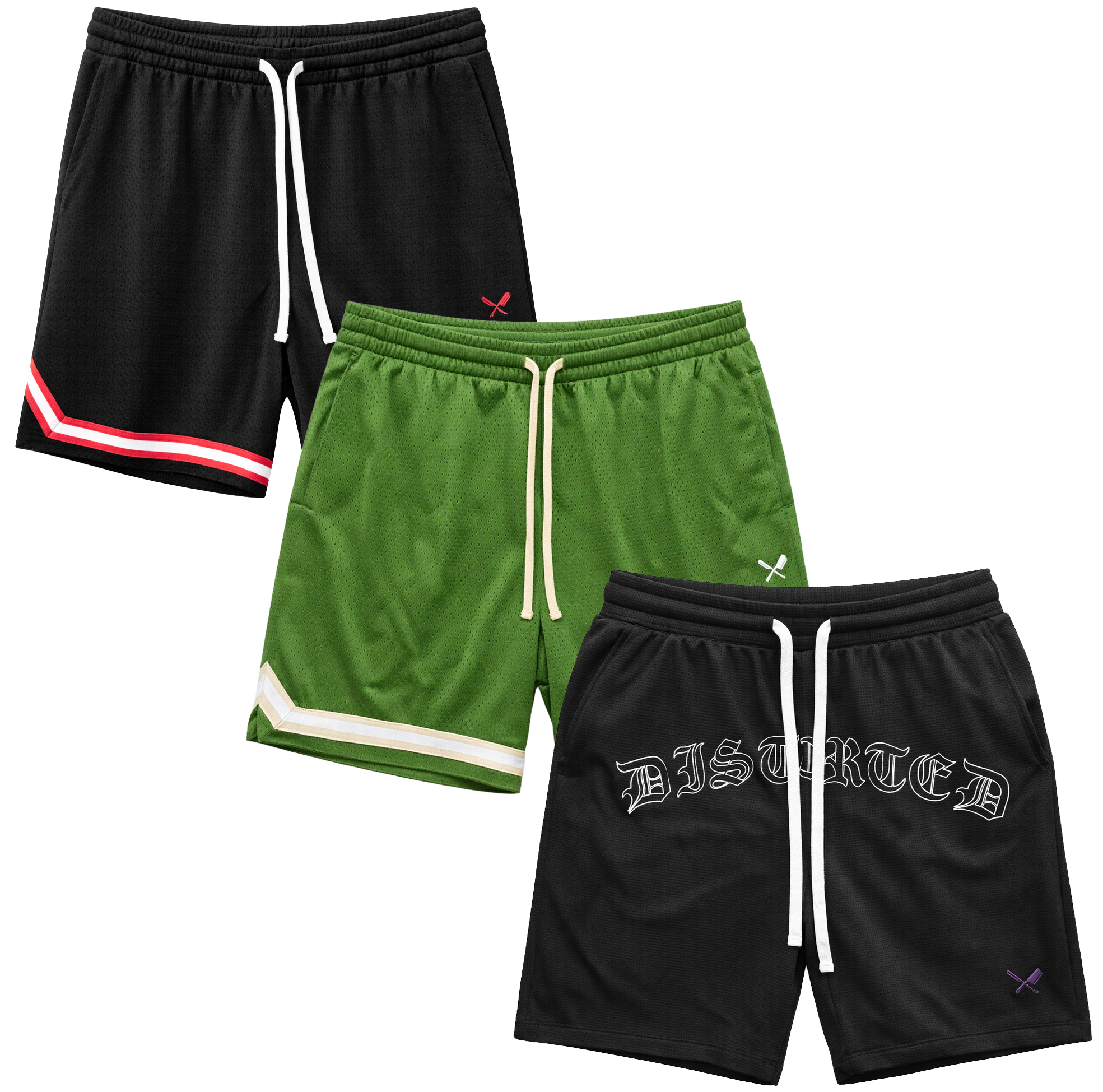 DISTORTED PEOPLE ASSORTED BASKETBALL SHORTS ASST - DPBKBSHT