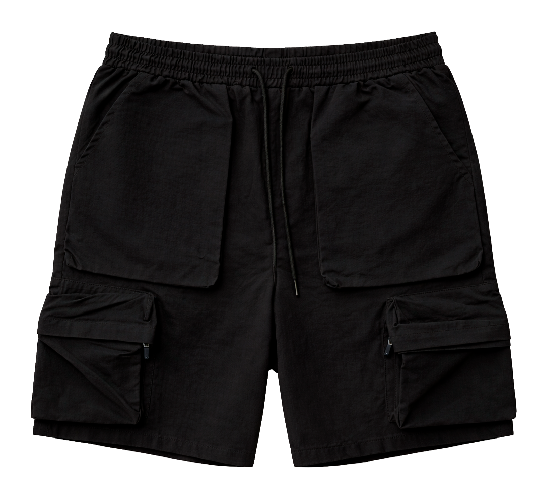 EPTM NYLON CARGO SHORTS BLACK - 12185