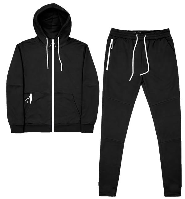 TRUE BORN TRACK JACKET & PANTS SET BLACK - TF501-TH504