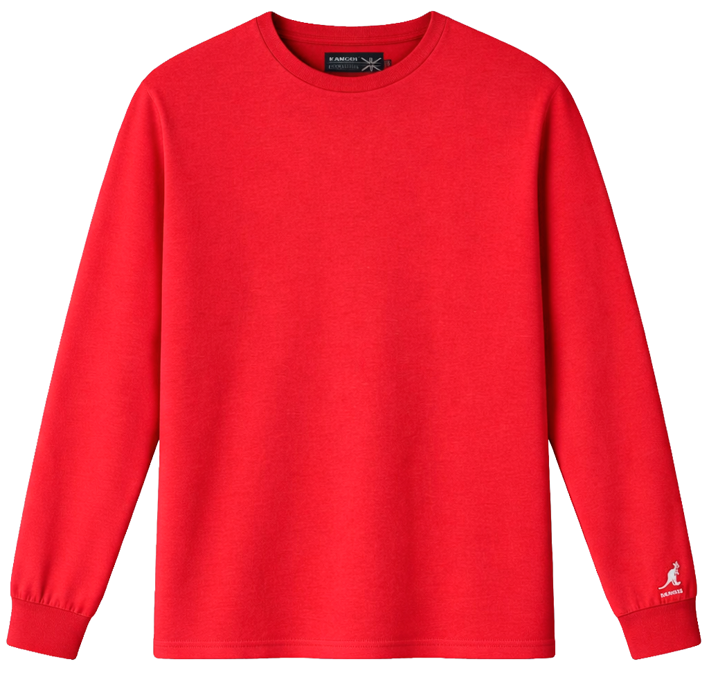 KANGOL LONG SLEEVE SHIRT RED - K9179