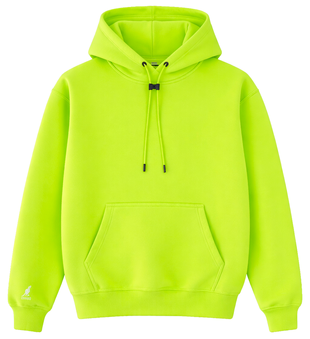 KANGOL FLEECE HOODIE HIGHLIGHT GREEN - K96156