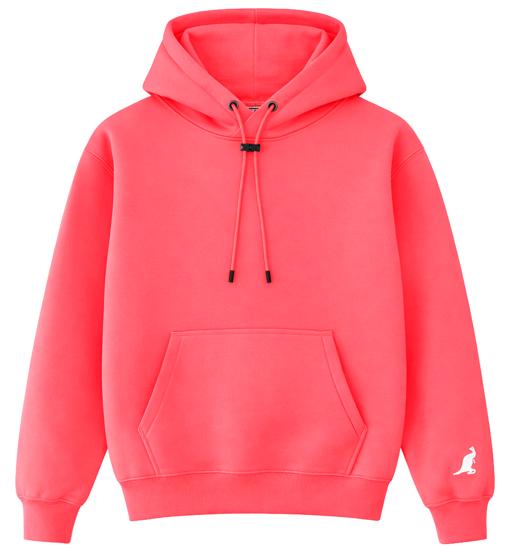 KANGOL FLEECE HOODIE CORAL - K96156