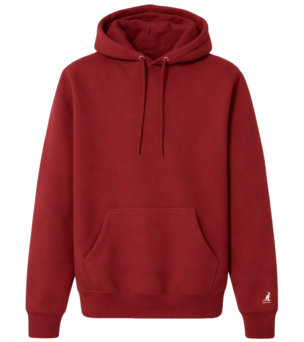 KANGOL FLEECE HOODIE CHILI PAPER - K96211