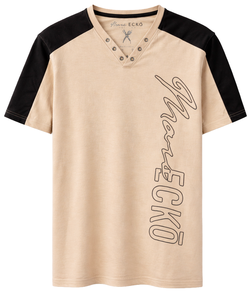 MARC ECKO CUT & SEW T-SHIRT IRISH CREAM - MK8E0O556S4