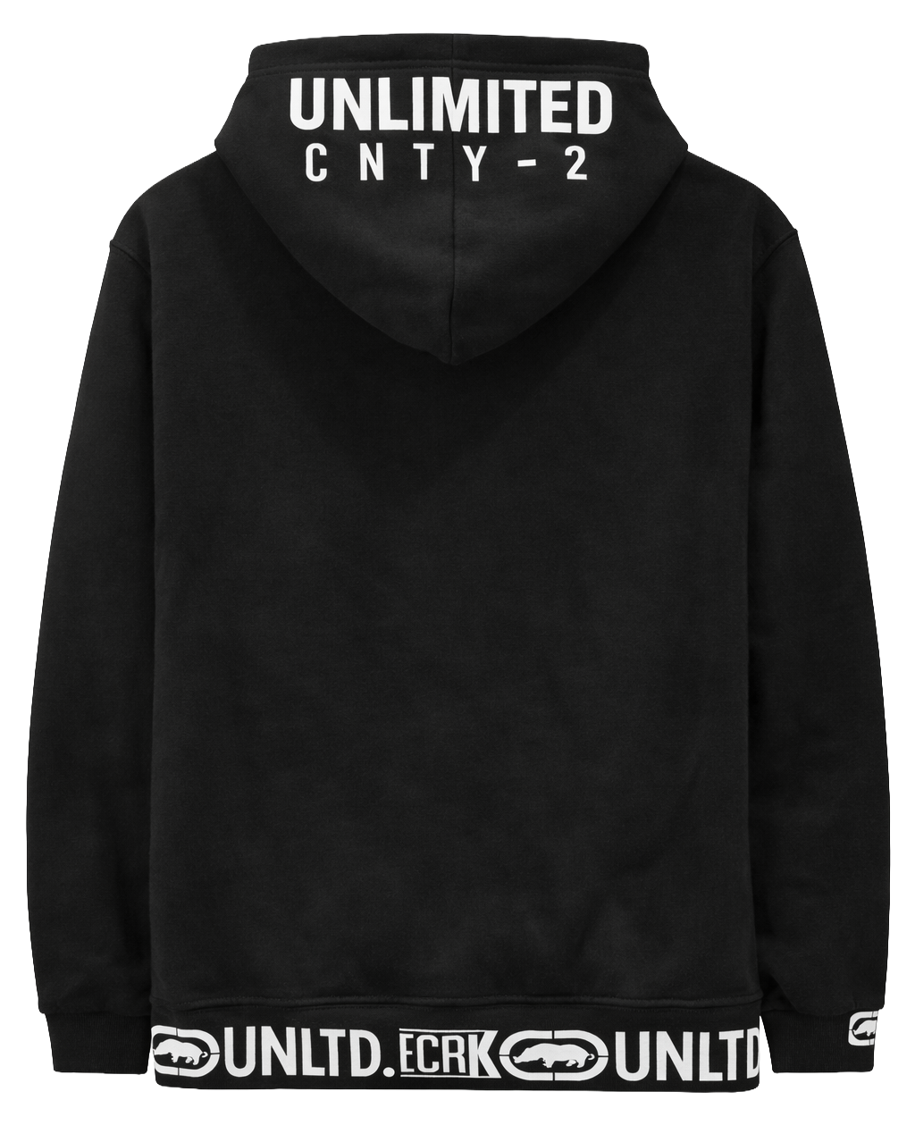 MARC ECKO FLEECE HOODIE BLACK - EO34H1268