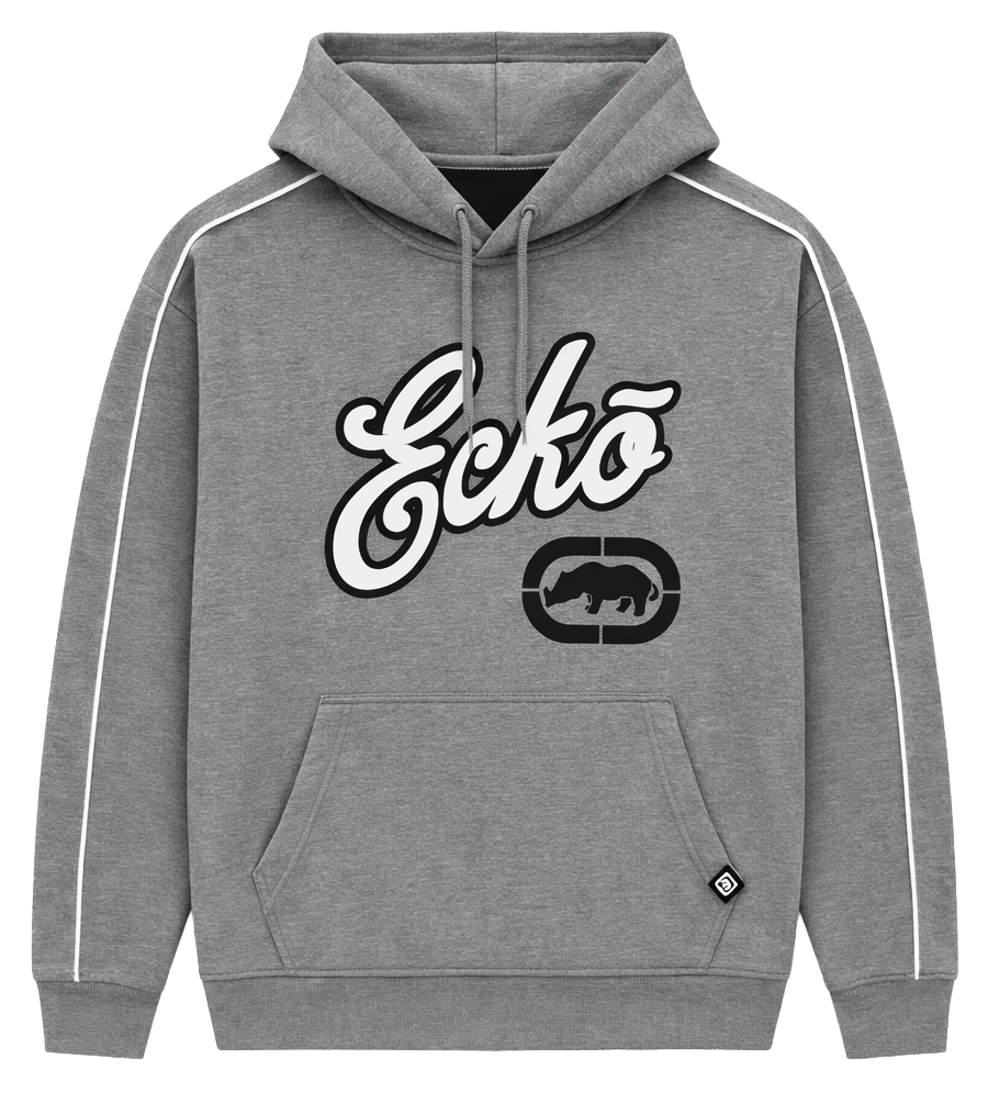 ECKO UNLTD FLEECE HOODIE GREY MARLED - EO34H1178