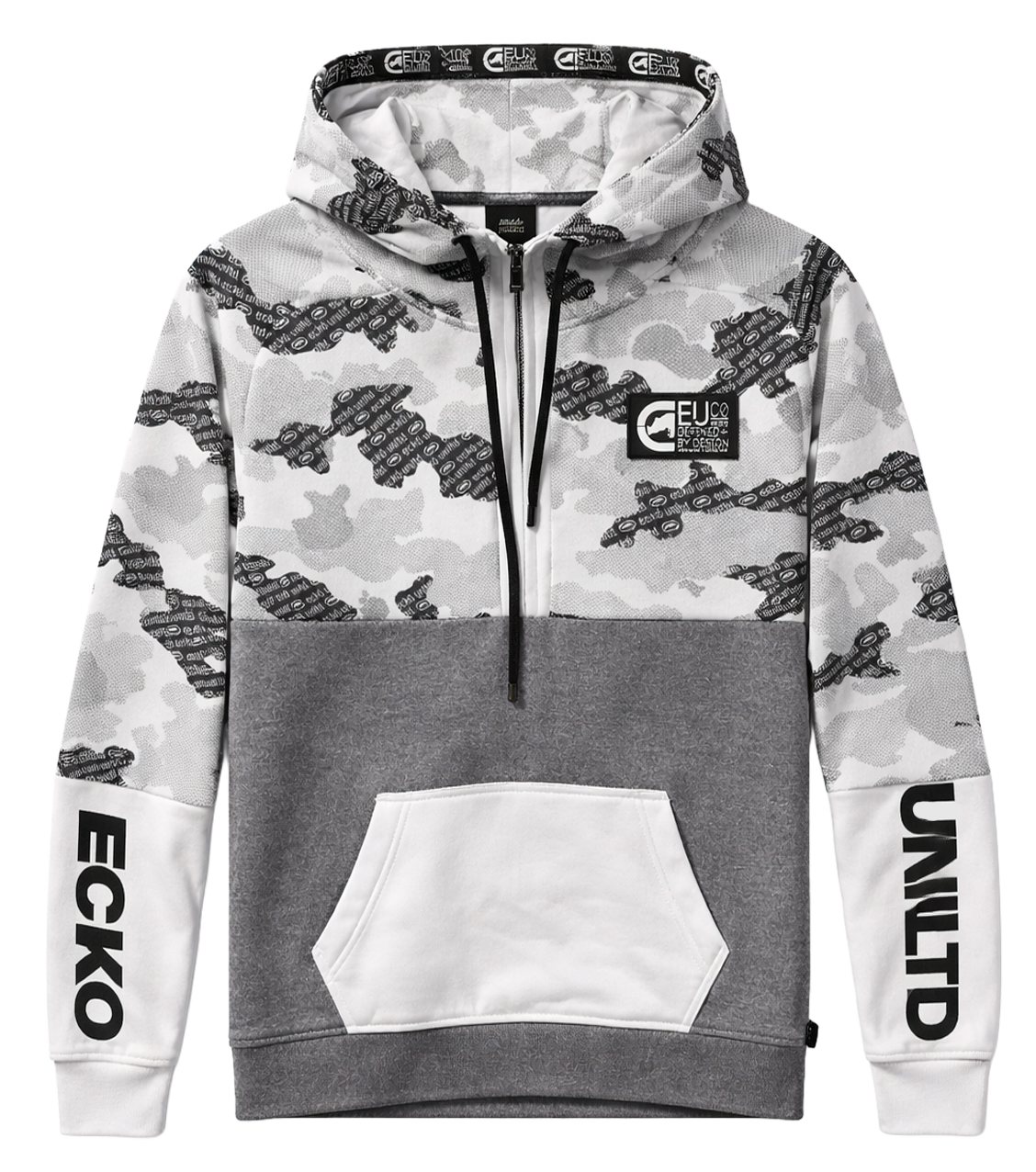 ECKO UNLTD FLEECE HOODIE WHITE CAMO - EO31H465