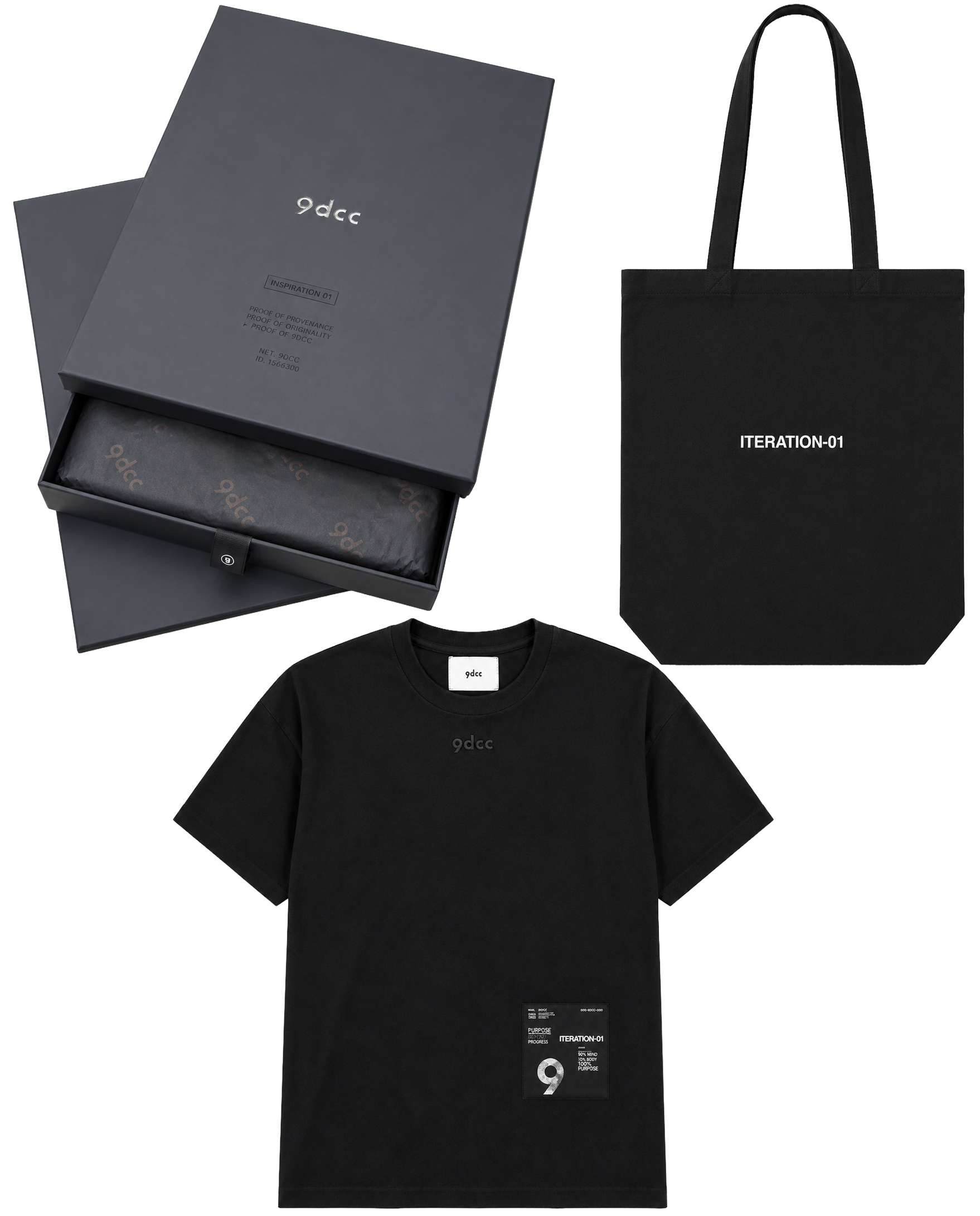9DCC PREMIUM T-SHIRT GIFT BOX BLACK - ITERATION-01