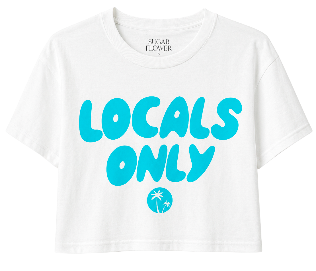 WOMENS SUGAR FLOWER GRAPHIC CROP T-SHIRT WHITE - JRSFSU24BT013