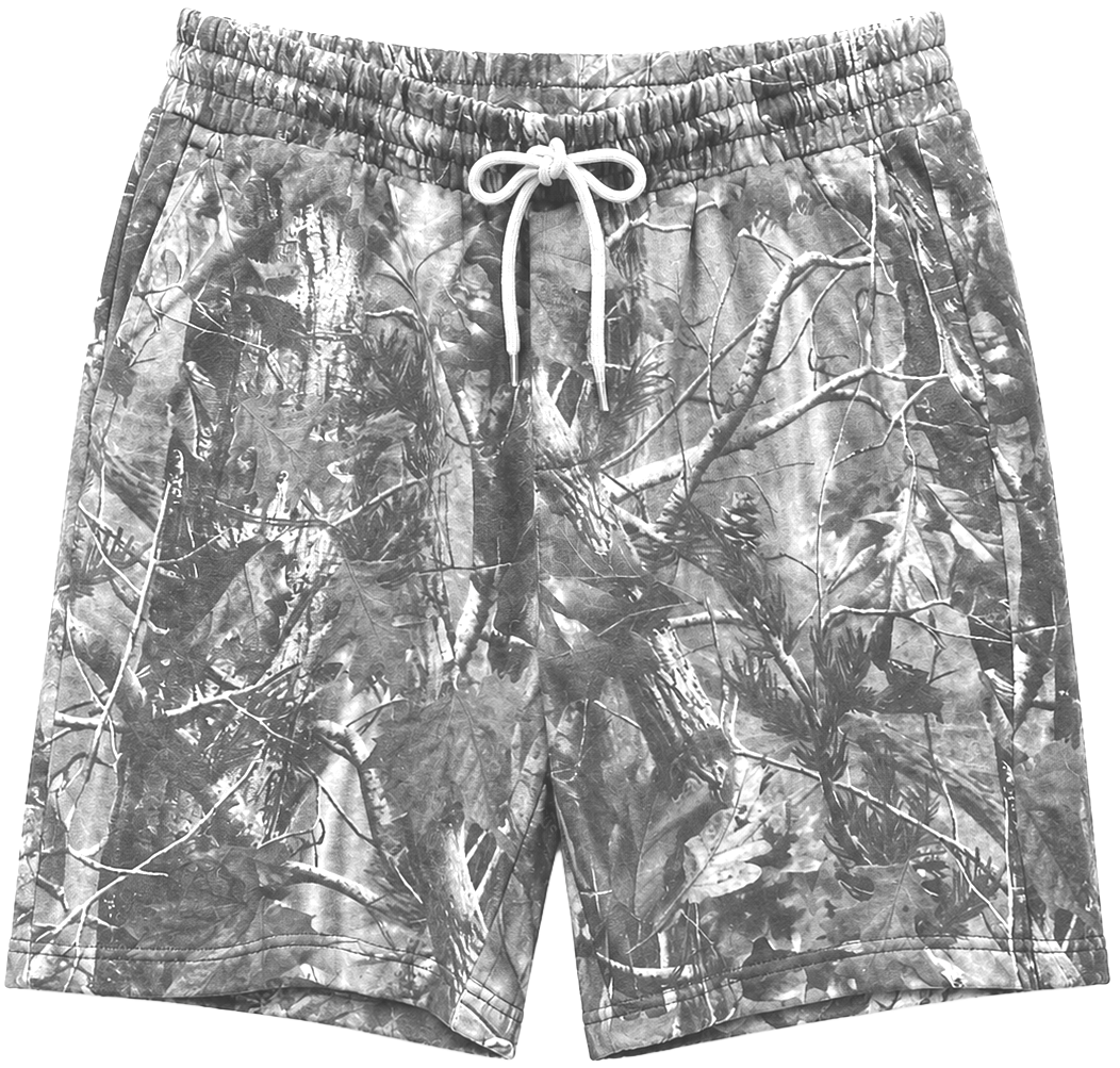 COTTON COLLECTIVE VOLLEY SHORTS VINTAGE GREY WOOD CAMO - CCVLY420SNW