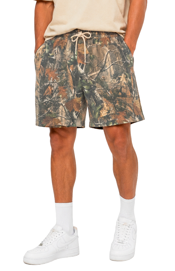COTTON COLLECTIVE VOLLEY SHORTS VINTAGE WOOD CAMO - CCVLY420SNW
