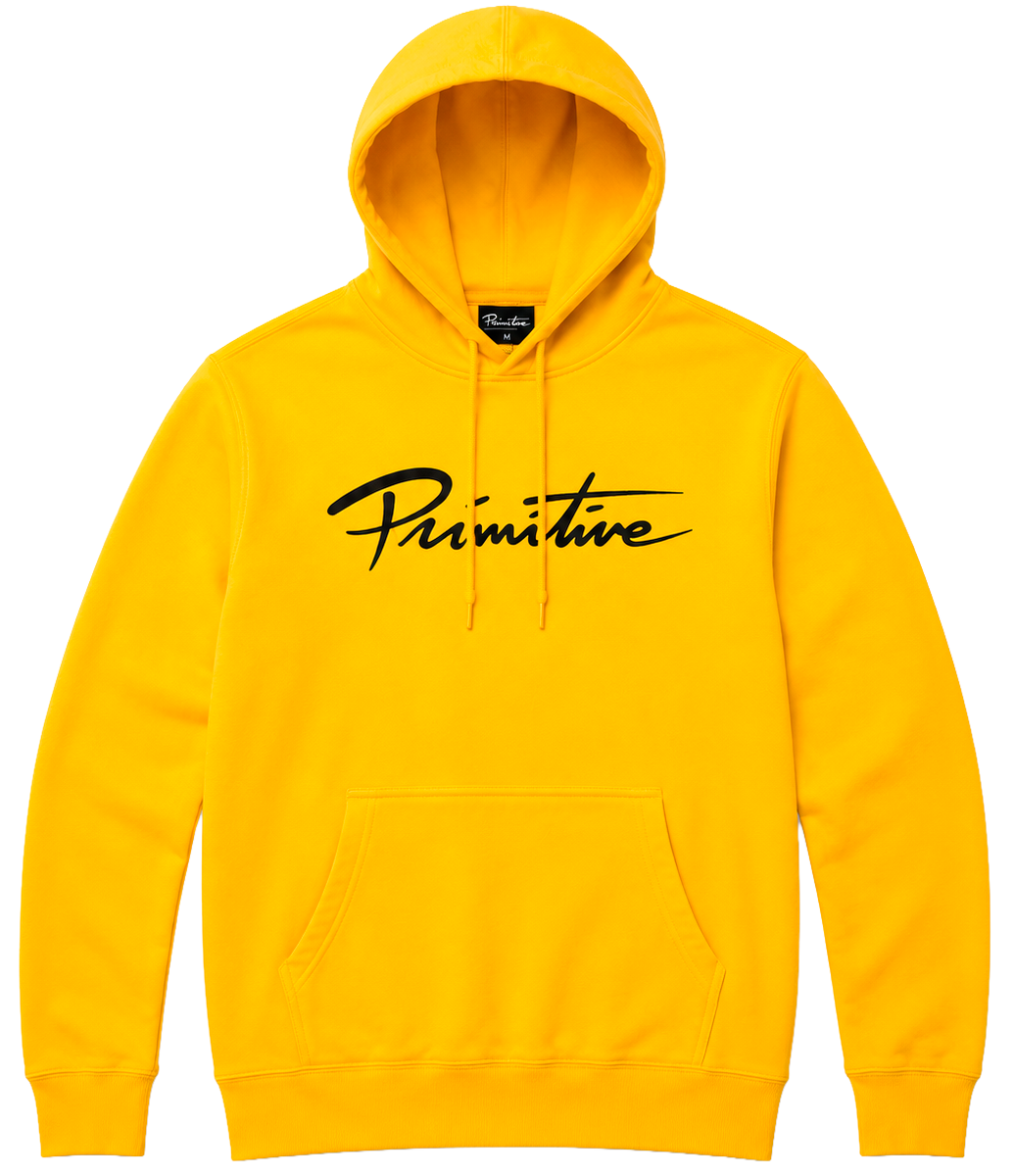 PRIMITIVE NUEVO SCRIPT HOODIE GOLD - LOGO SCRIPT - Steal Deal 