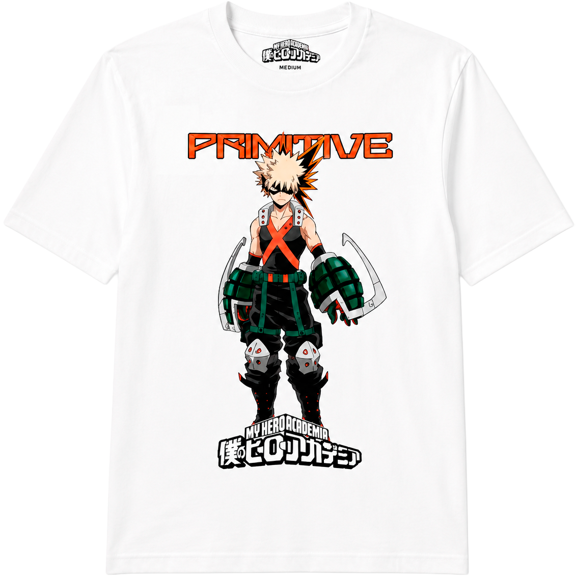 PRIMITIVE MY HERO ACADEMIA T-SHIRT WHITE (IR) - PMTIR0731 - Steal Deal 