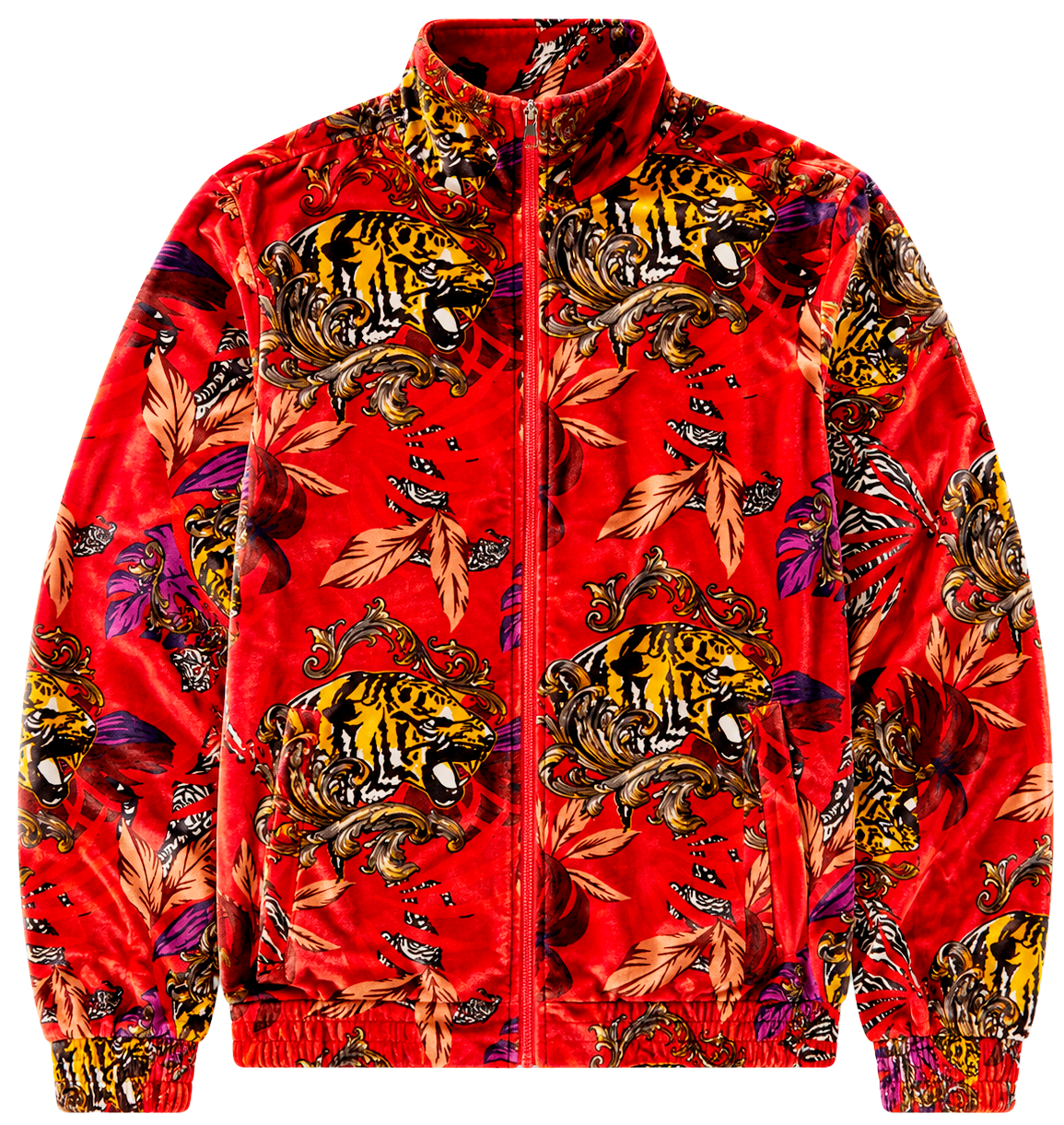 REBEL MINDS VELOUR TRACK JACKET RED - 122-847JKT - Steal Deal 