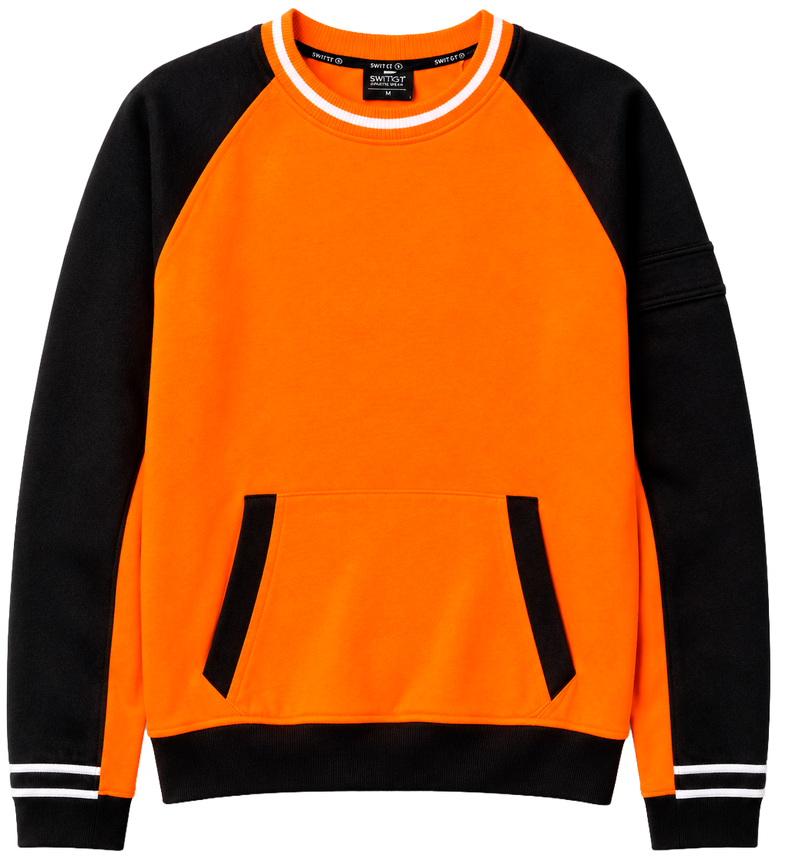 SWITCH FLEECE CREWNECK NEON ORANGE - SF9206 - Steal Deal 