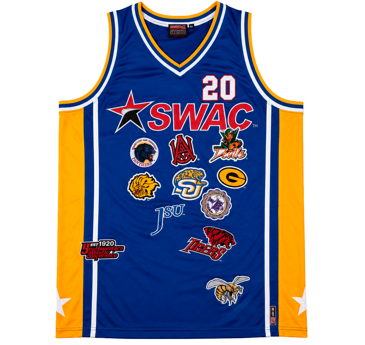 BIG BOY MEN'S BASKETBALL JERSEY BLUE/YELLOW - BBSWAC - Steal Deal 