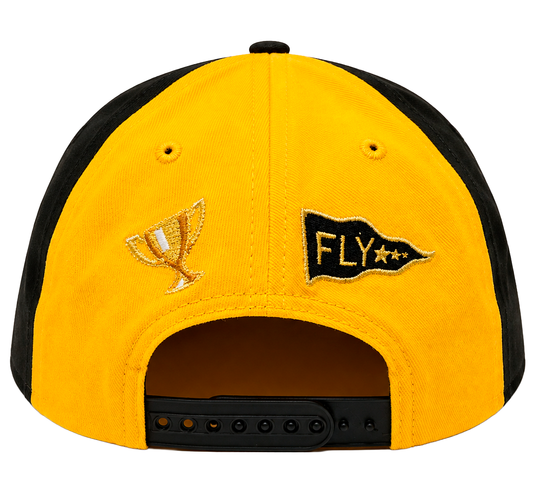 BORN FLY EMBROIDERED SNAPBACK HAT BLACK - 1707X2301