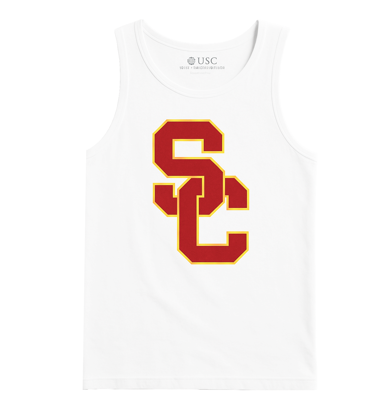 JUNIOR GIRLS USC COLLEGE TANK TOP NATURAL - UVSC2069