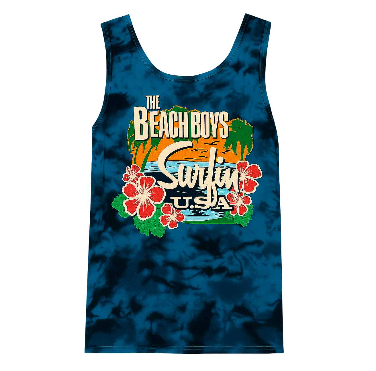 YOUTH BOYS THE BEACH BOYS TANK TOP TIE DYE BLUE  - 34081016