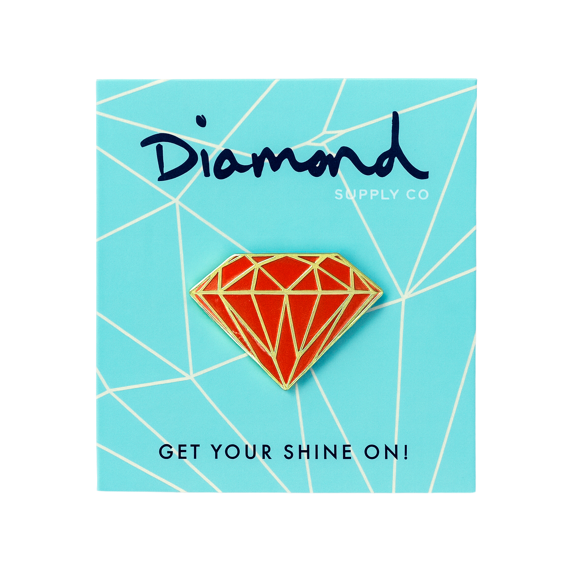 DIAMOND SUPPLY CO MINI ENAMEL PIN 3 PACK RED - BRILLIANT