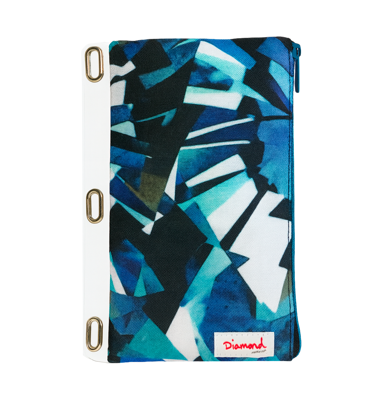 DIAMOND SUPPLY CO SIMPLICITY  ZIP PENCIL POUCH BLUE - DMNDPP