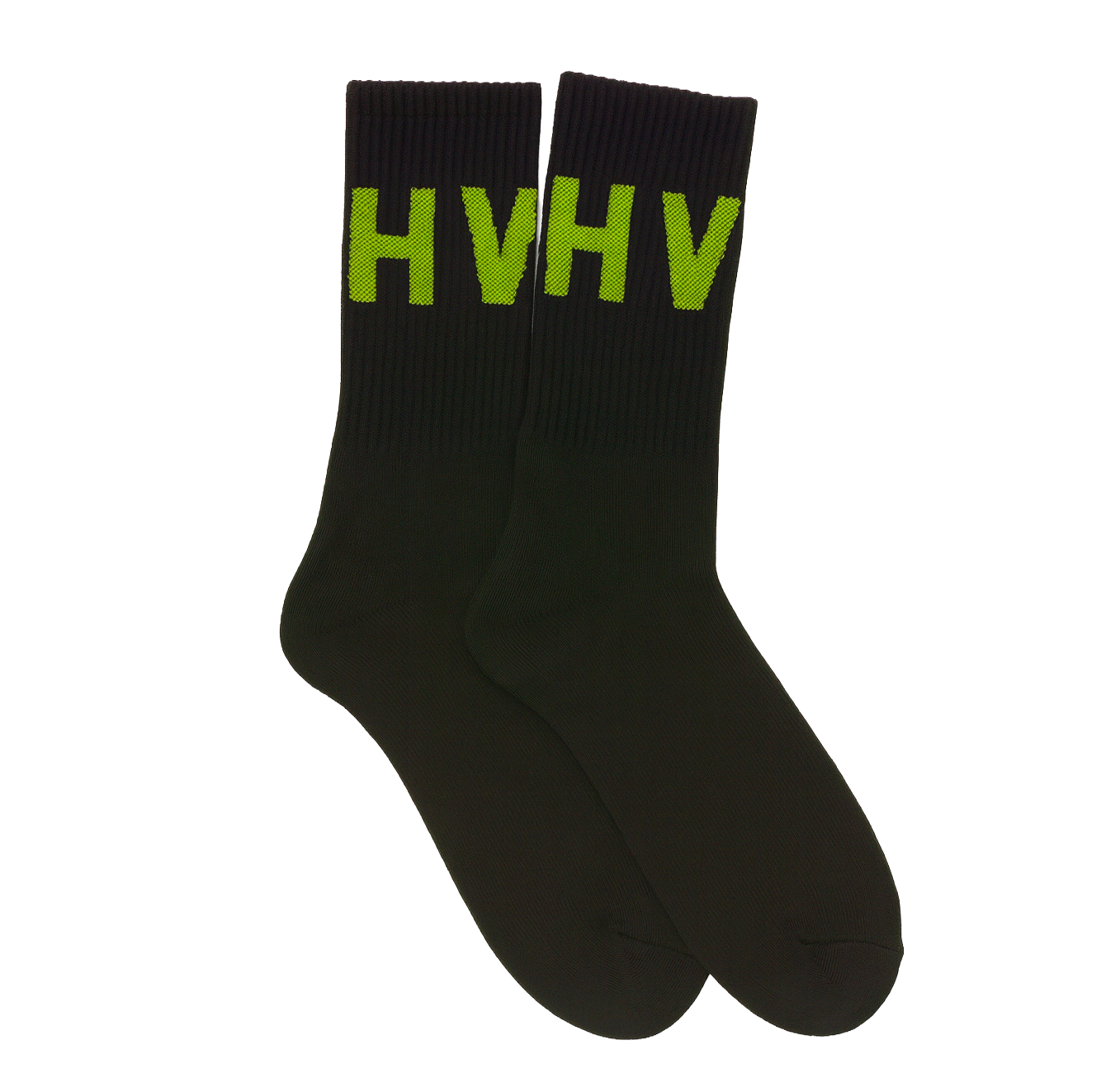 HWD LOGO CREW SOCKS BLACK/GREEN - Z19HMAC100