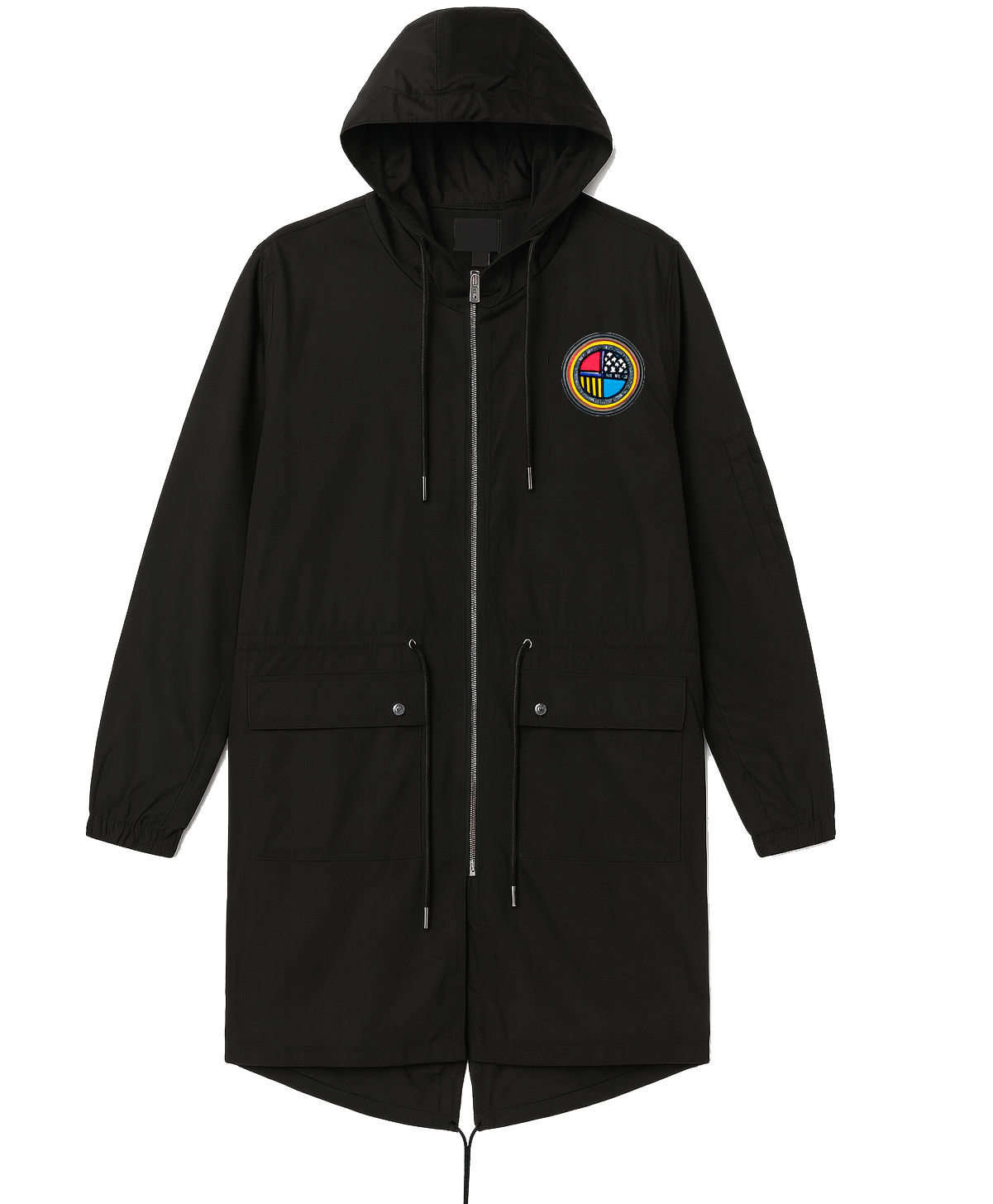 CORDOVA EXTENDED TRENCH COAT HOODIE JACKET BLACK - A15CTC02