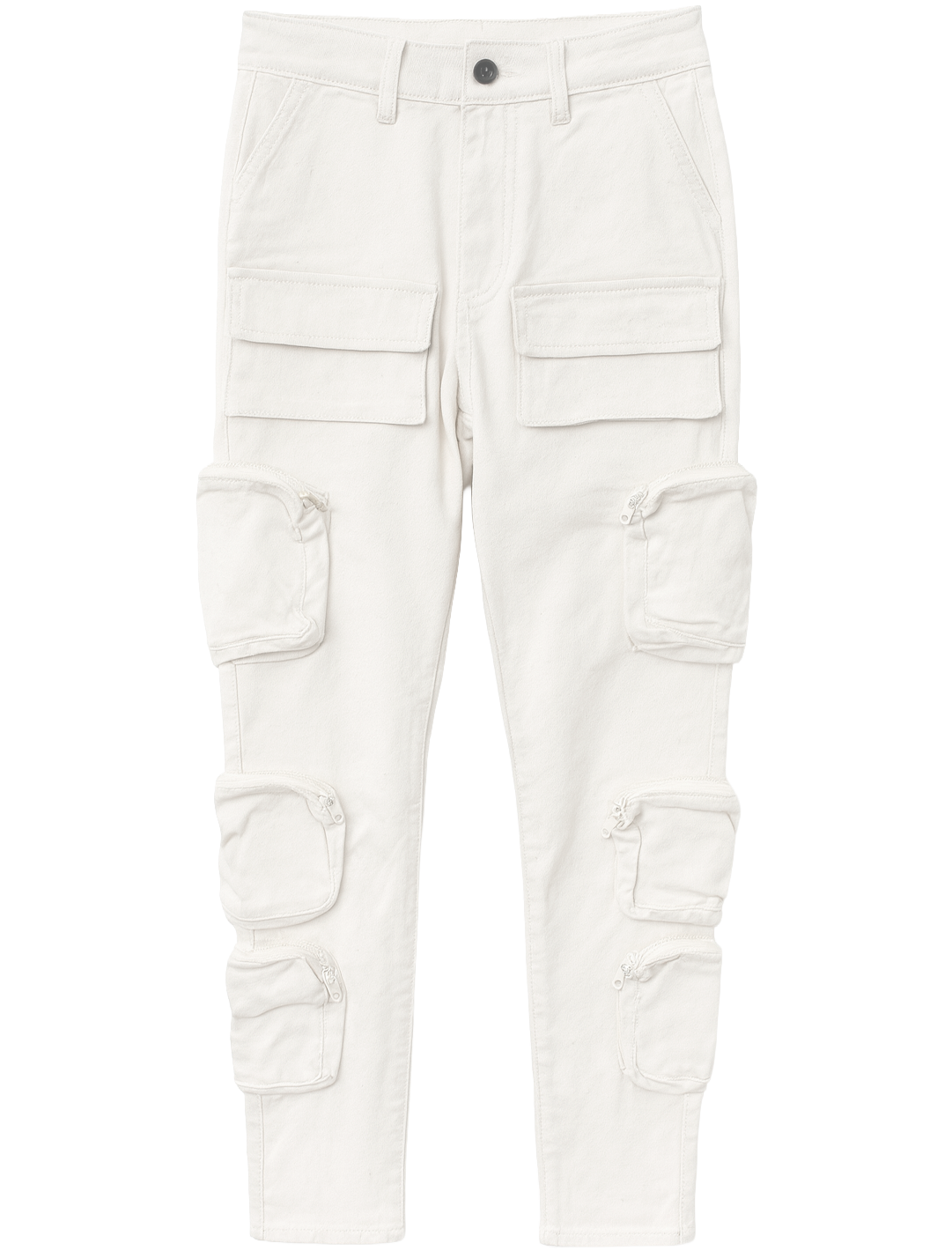 CRYSP DENIM PREMIIUM CARGO JEANS CREAM - CRYSPR241-001