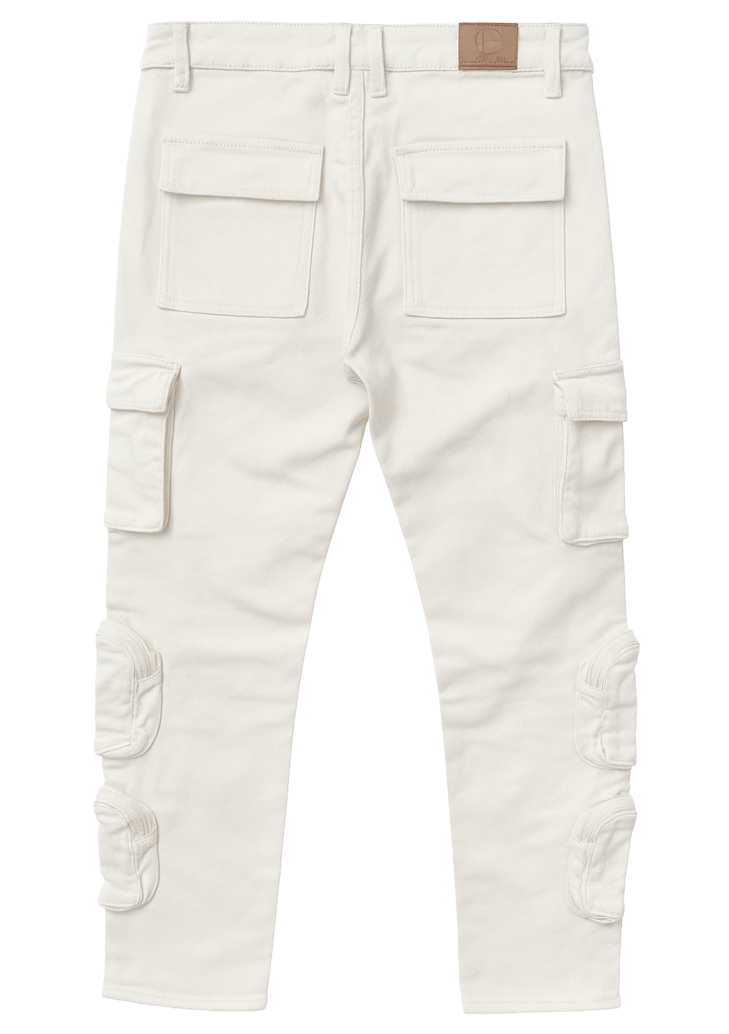 CRYSP DENIM PREMIIUM CARGO JEANS CREAM - CRYSPR241-001