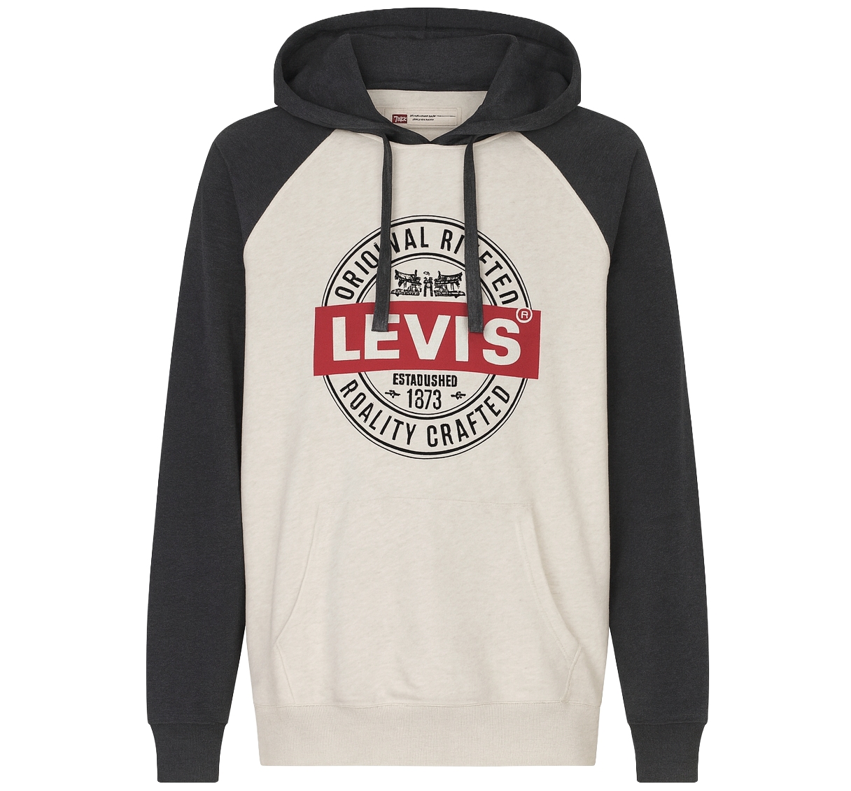 LEVIS GRAPHIC HOODIE WHITE / BLACK - LVSHDE25