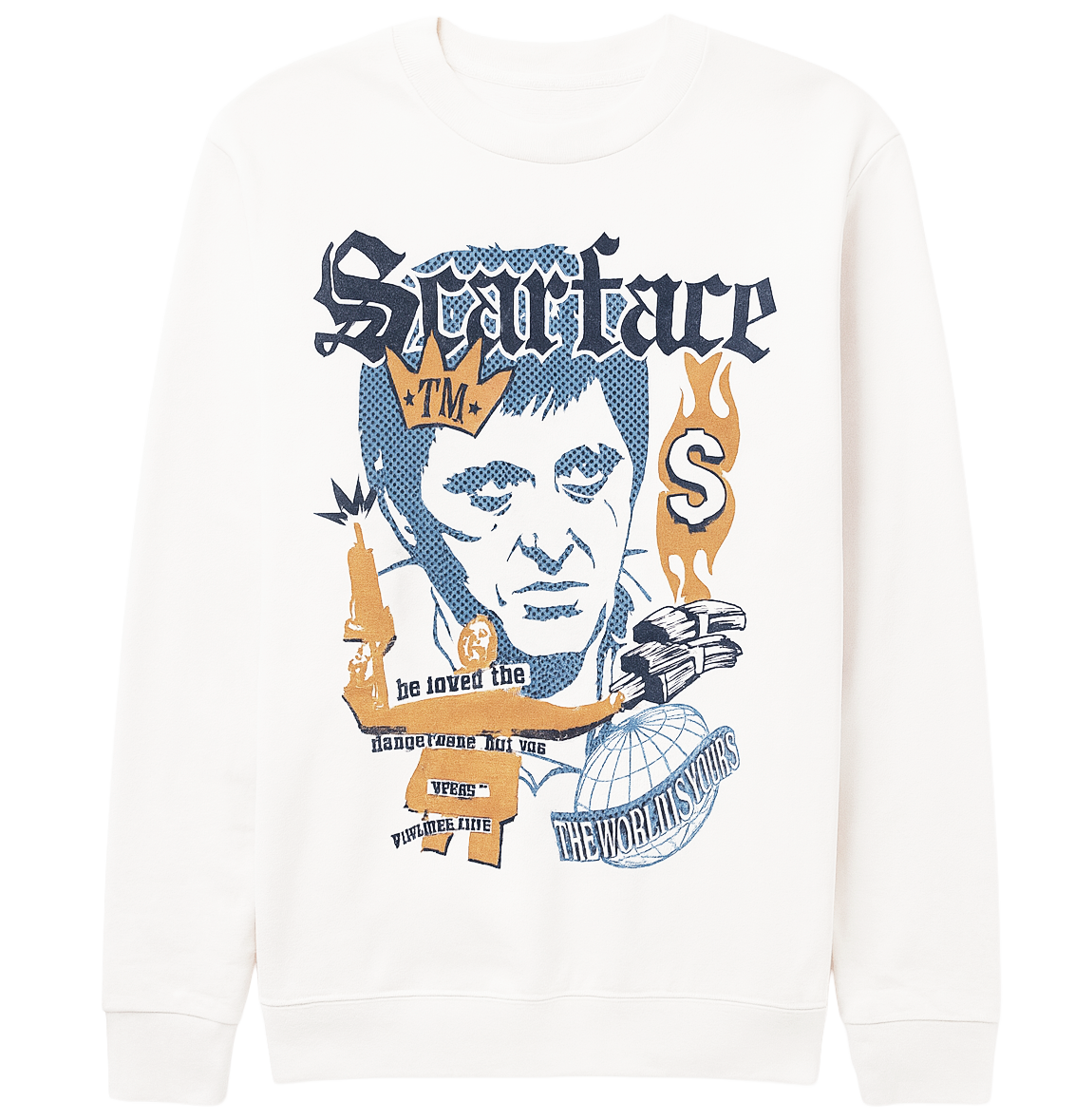 LICENSED MOVIE CREWNECK WHITE - SCARFACE / OP3179