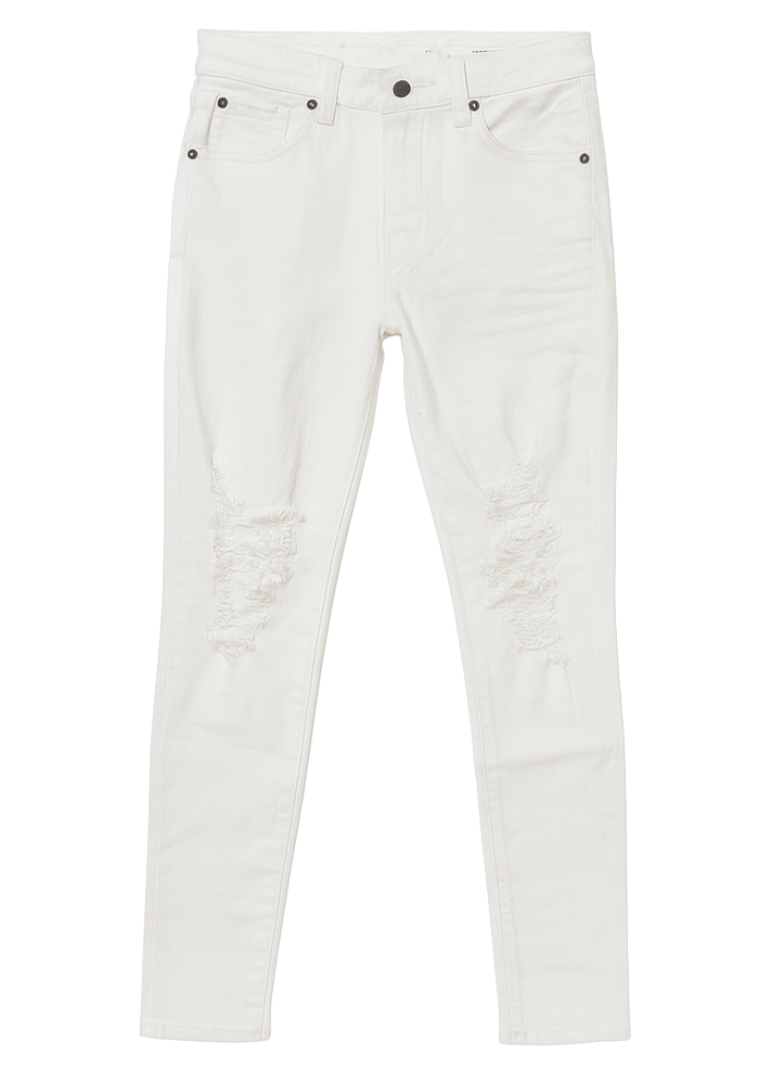 CRYSP DENIM PREMIIUM RIPPED JEANS WHITE - CRYSPSUM24-037