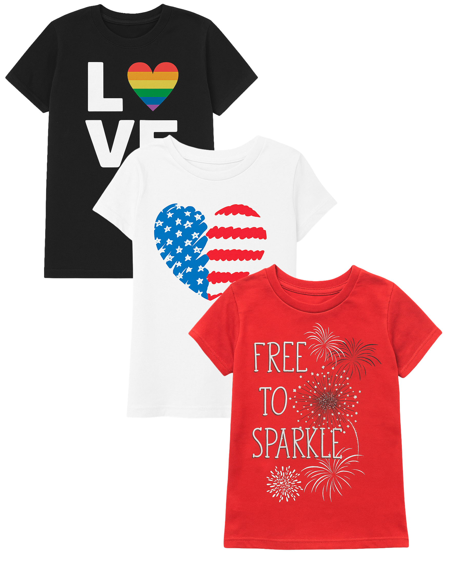 TODDLER ASSORTED USA VERBAGE T-SHIRTS ASST - ASSTYT