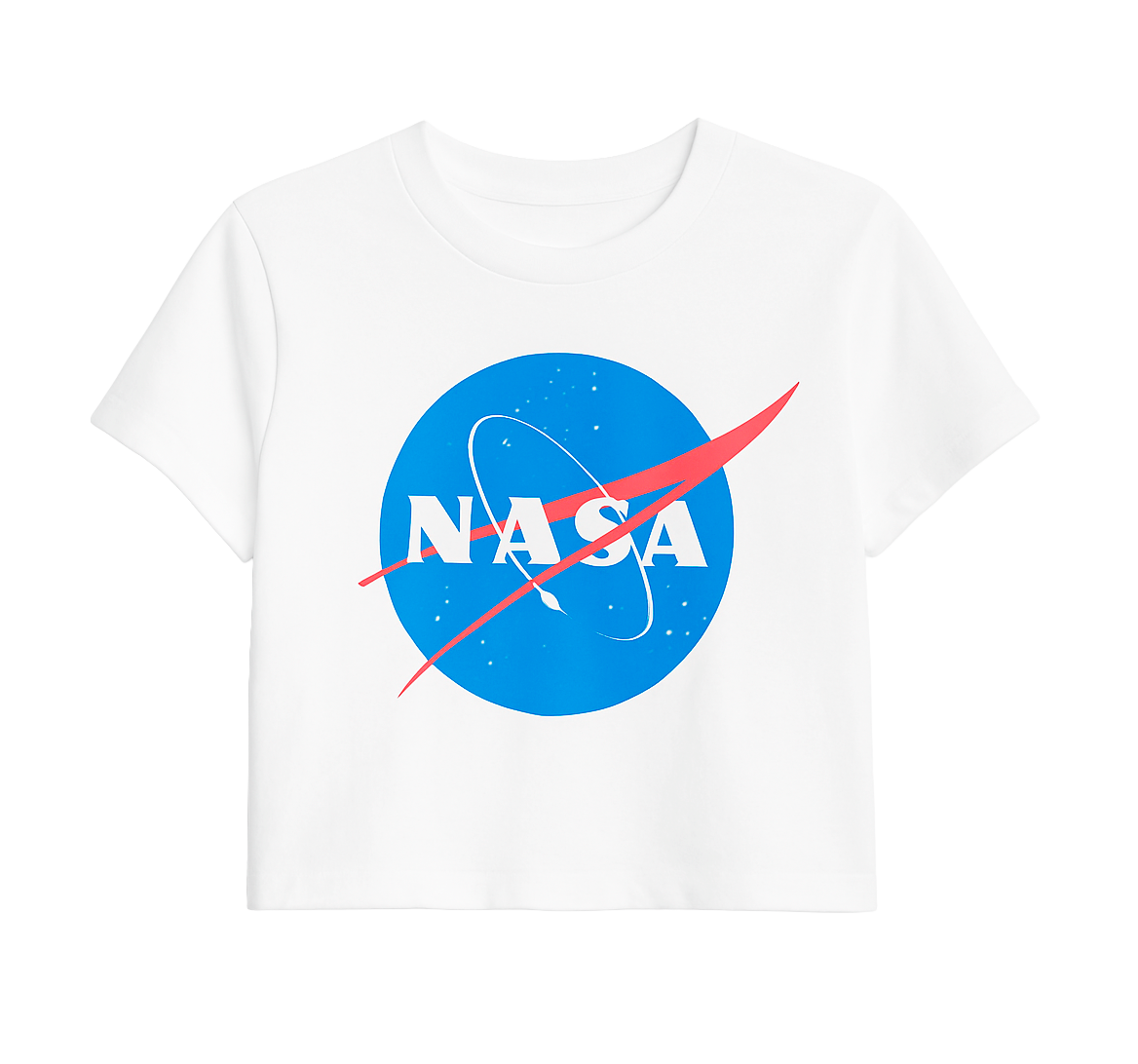 YOUTH GIRLS NASA CROP T-SHIRT WHITE - 5NAS96620F