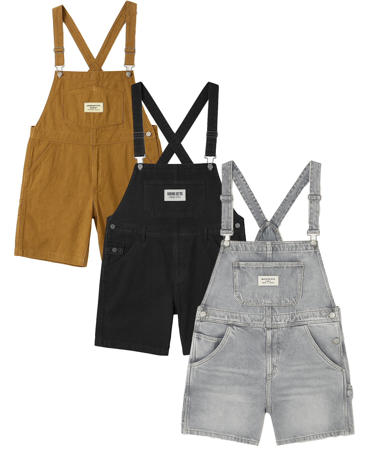 HONOR THE GIFT ASSORTED OVERALL SHORTS ASST - HTGOVR0625