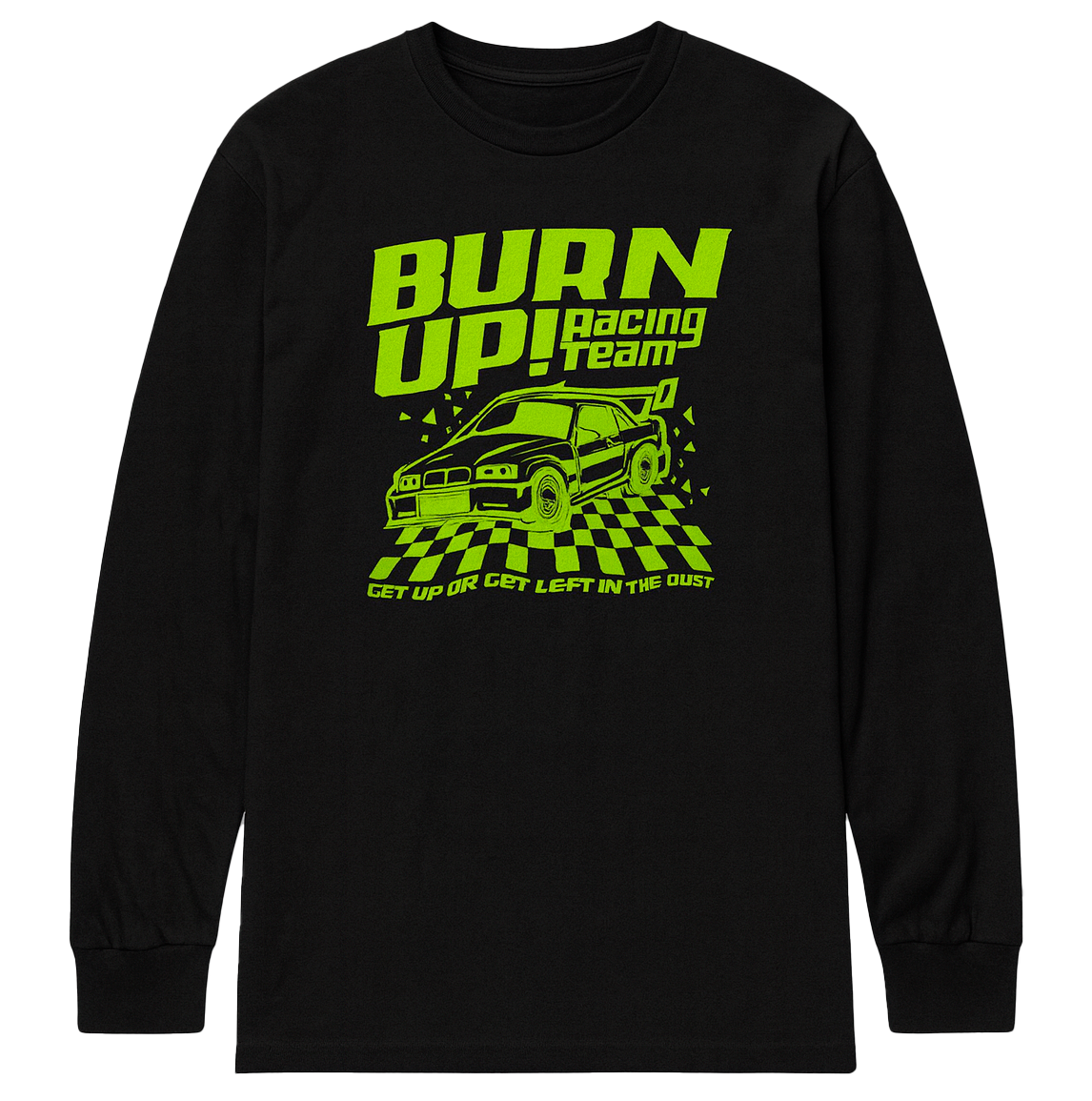 MELROSE PLACE GRAPHIC L/S SHIRT BLACK - BURN UP