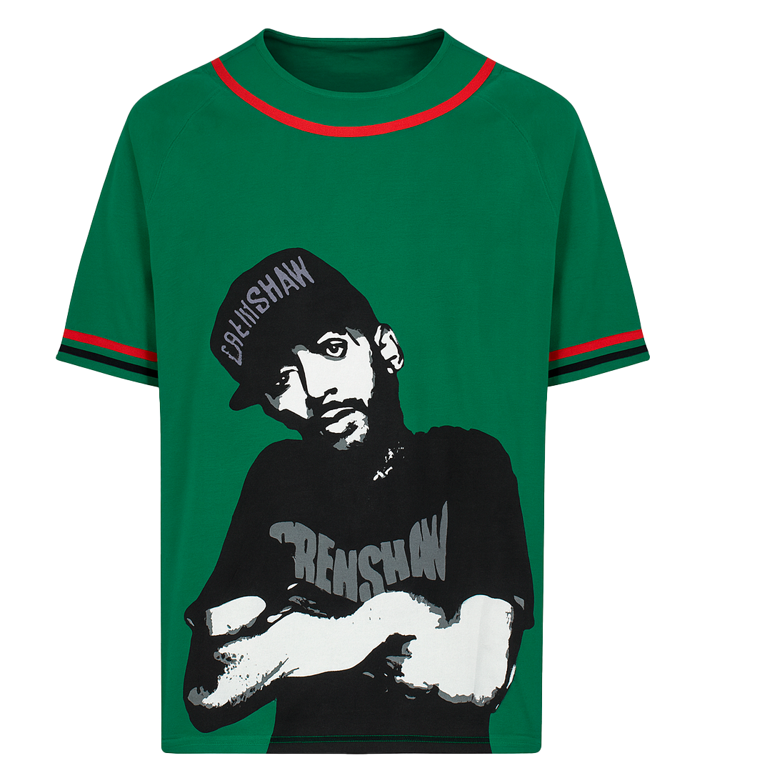 HEADGEAR MALCOLM X NIPSEY BASEBALL JERSEY GREEN - HGA007-BAJ-08