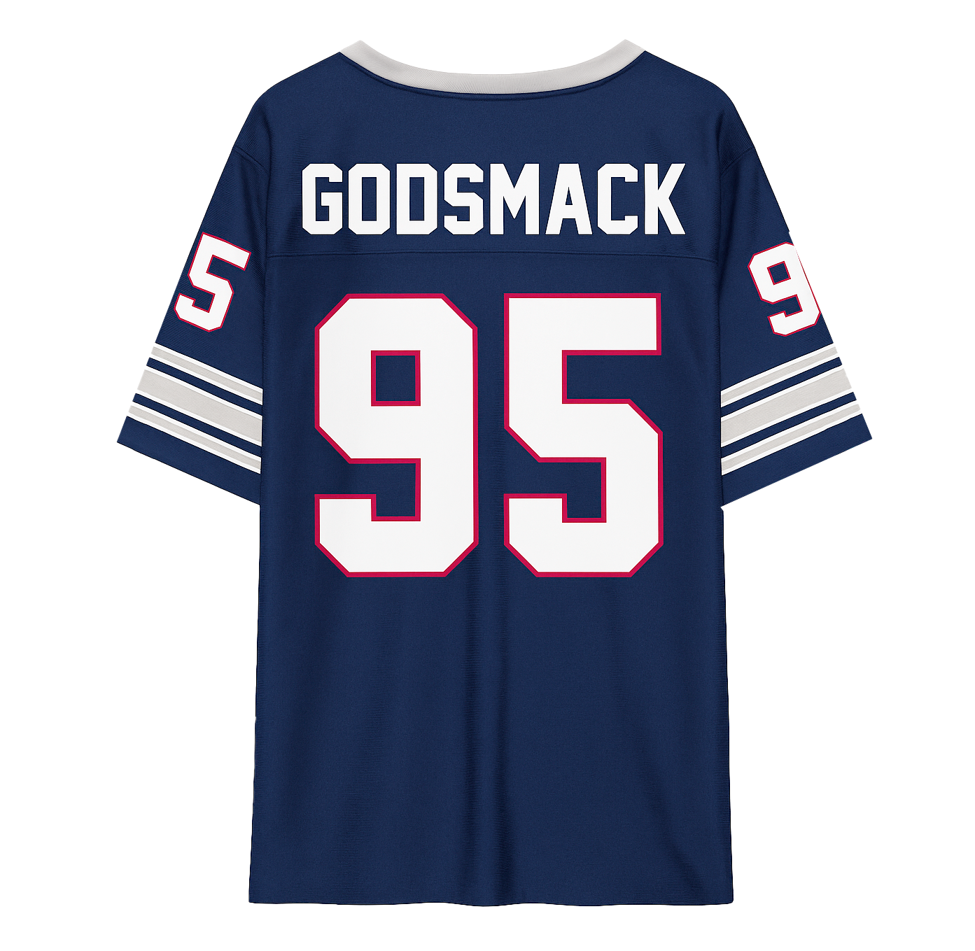 LICENSED MUSIC GOD SMACK FOOTBALL JERSEY NAVY - GSKFBJ07